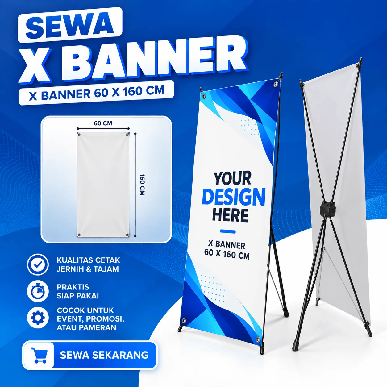 Stand Tripod Model X Banner Uk 60x160 cm