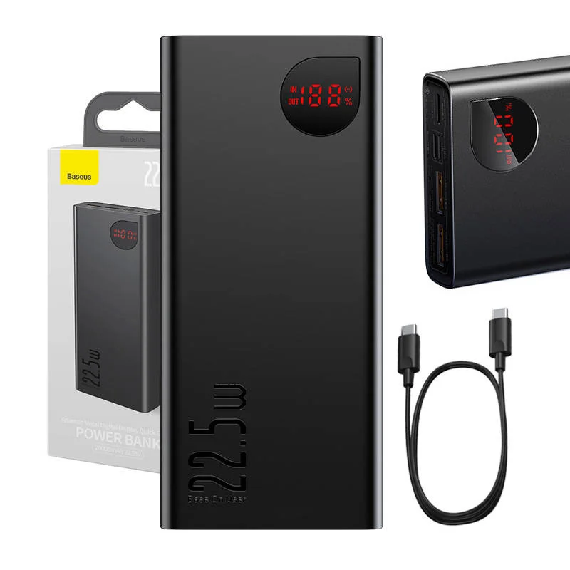 Power Bank 20000mAh 22.5W – Baseus Adaman Metal